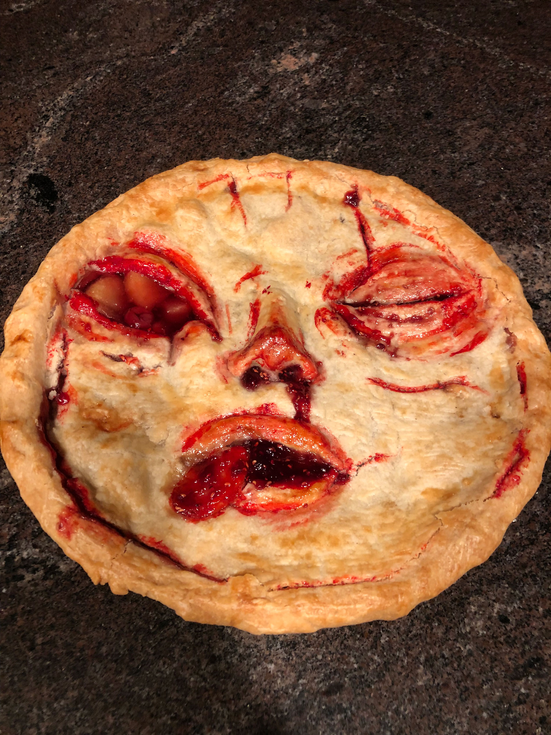Creepy Face Pie