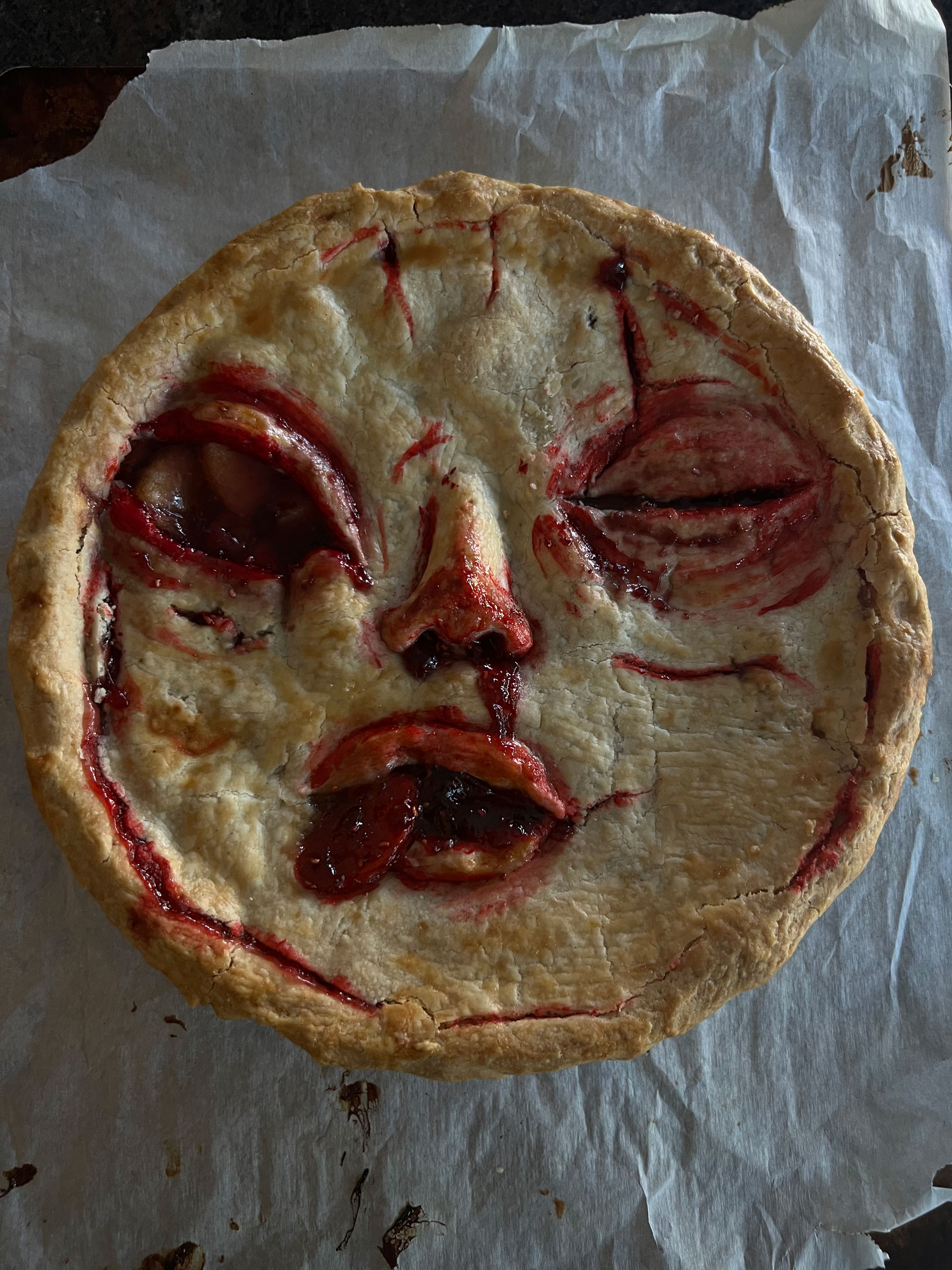 Creepy Face Pie